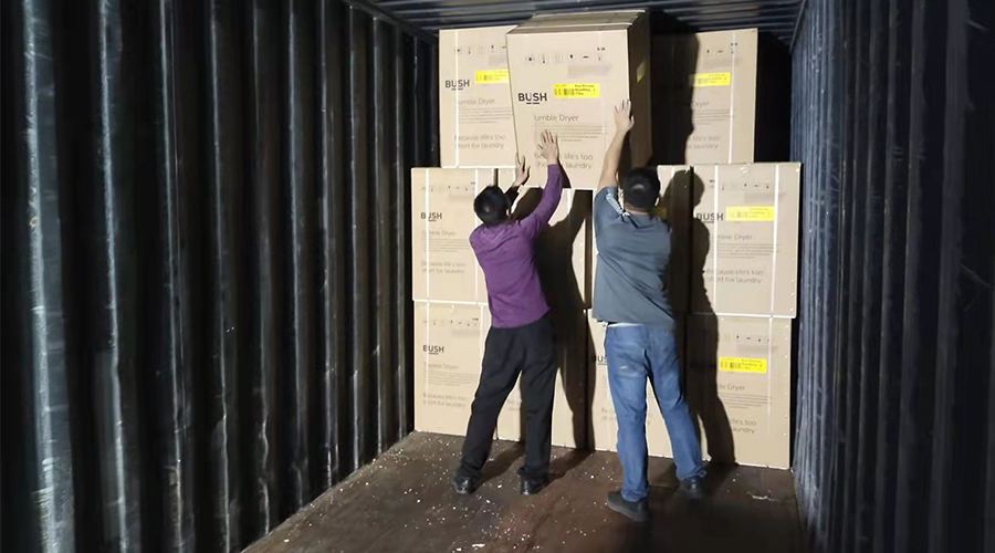 挑燈夜戰(zhàn)，順利完成客戶(hù)Argos的滾筒干衣機(jī)出貨