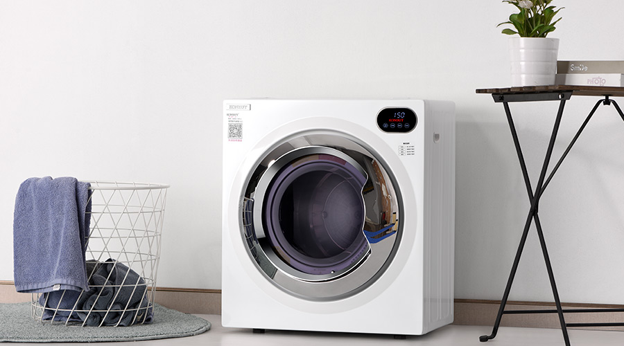 自然晾曬過的衣物灰塵多，家用衣物烘干機烘衣更干凈！