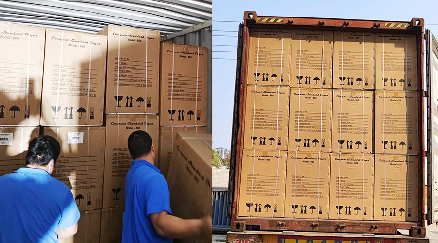 客戶Equator滾筒衣服烘干機快速裝柜完畢  蓄勢待發(fā)！